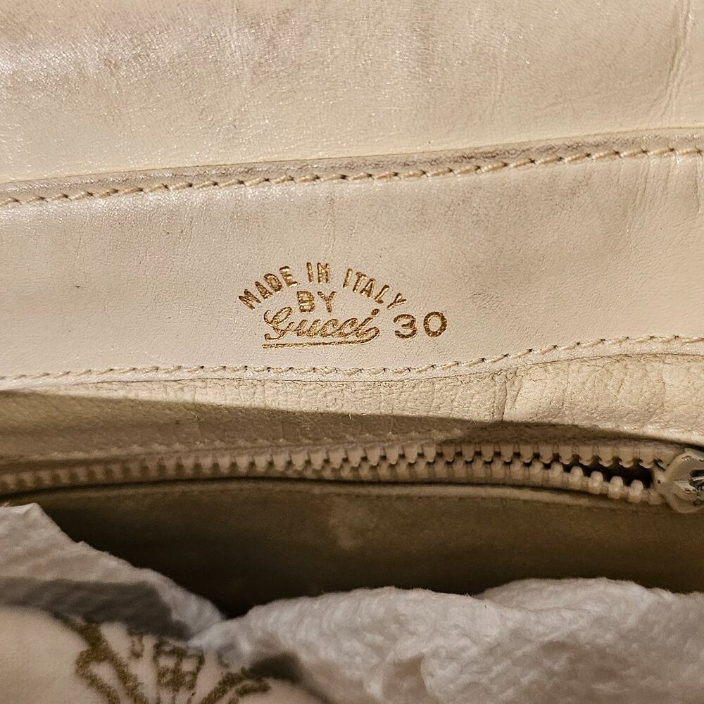 Vintage Gucci Medium Cream Shoulder Bag - Picture 3 of 7